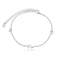 Pulsera luna estrella rodio
