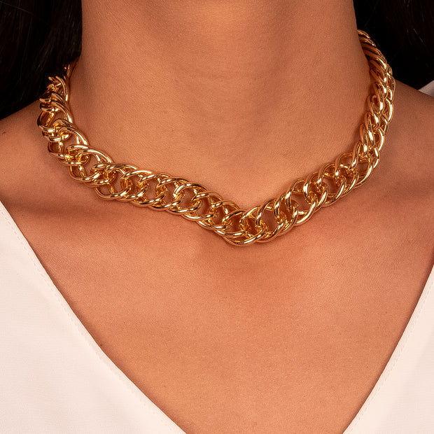 Collar choker eslabones lisos