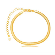 Pulsera malla lisa oro
