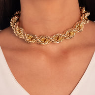 Collar choker trenzada 1,8 cm