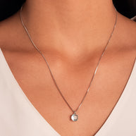 Conjunto punto de luz acqua marine rodio