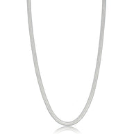 Collar cinta lisa rodio
