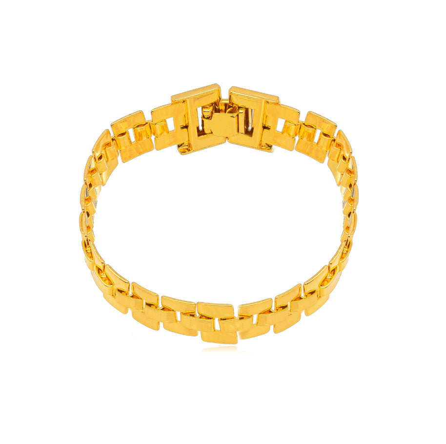 Pulsera detallada lisa oro