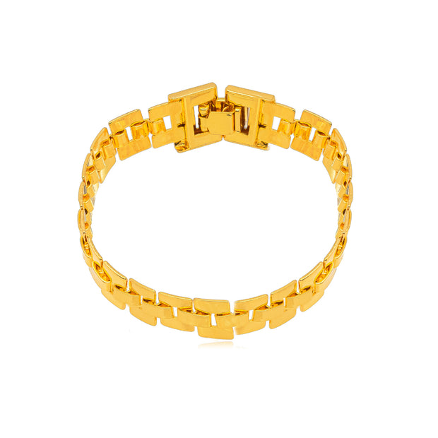 Pulsera detallada lisa oro