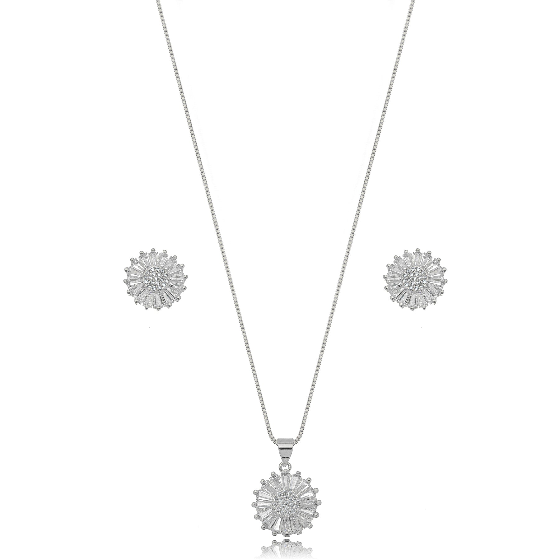 Conjunto flor rodio