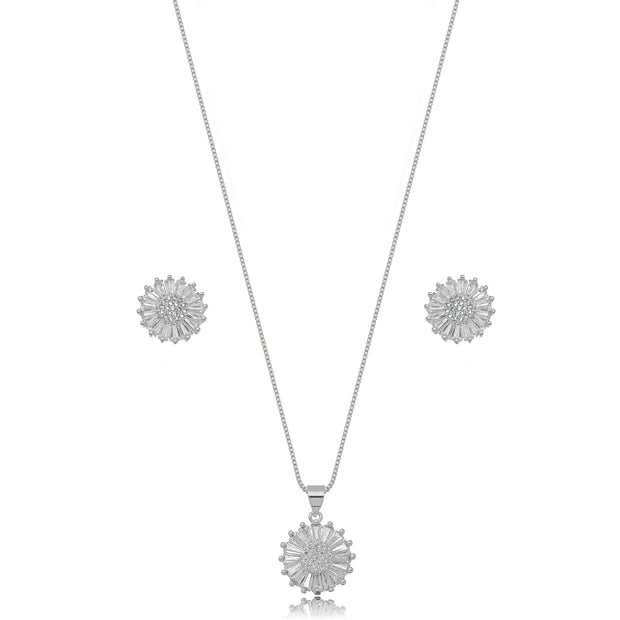 Conjunto flor rodio