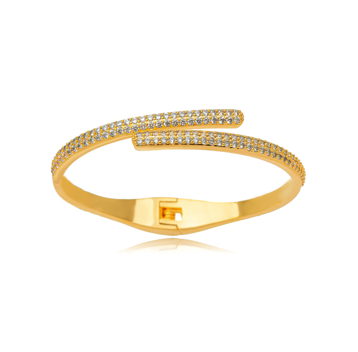 Brazalete zirconia dorado