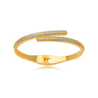 Brazalete zirconia dorado