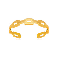 Brazalete eslabon dorado liso
