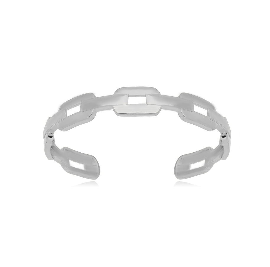 Brazalete eslabon rodio liso