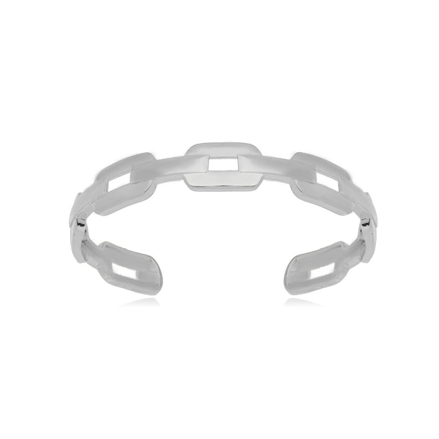 Brazalete eslabon rodio liso