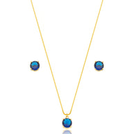 Conjunto punto de luz safiro oro