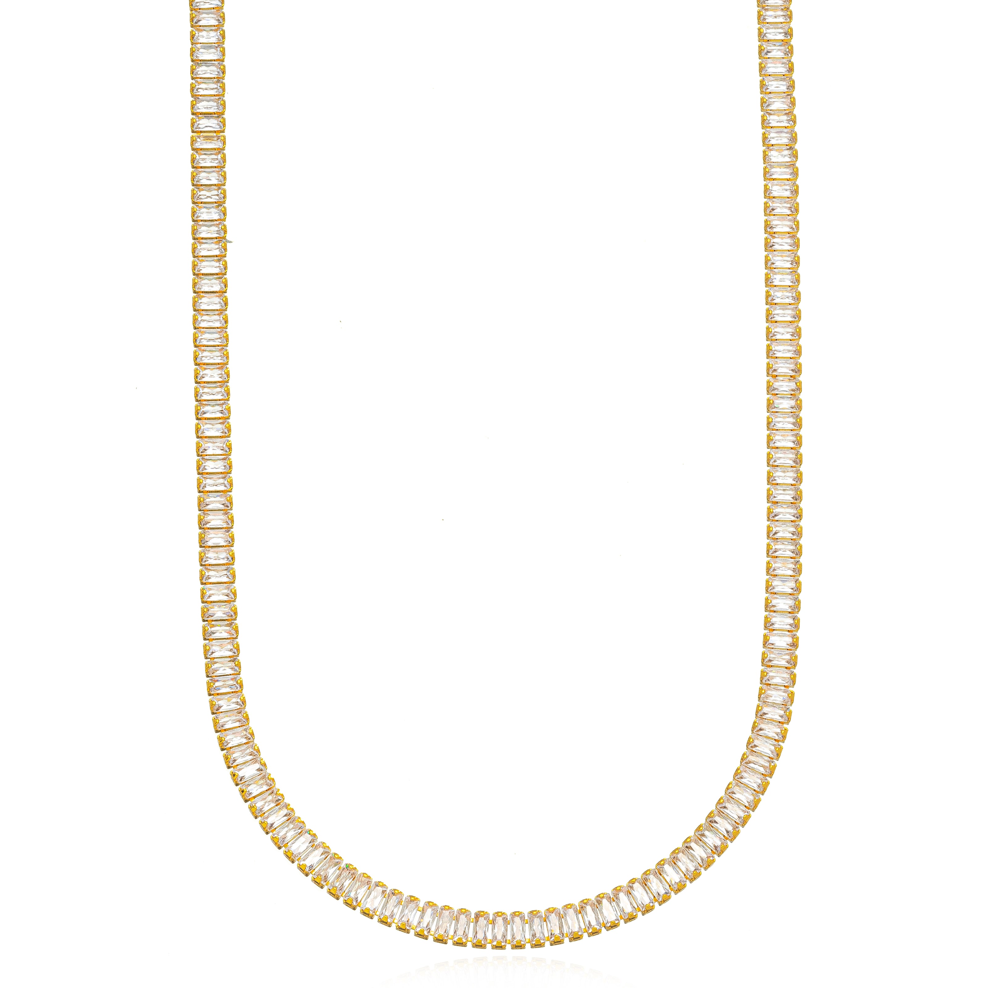Collar choker cristales baguete