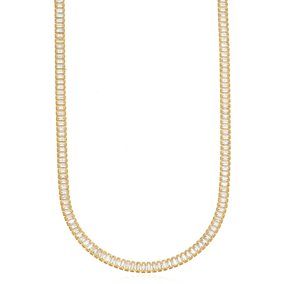 Collar choker cristales baguete