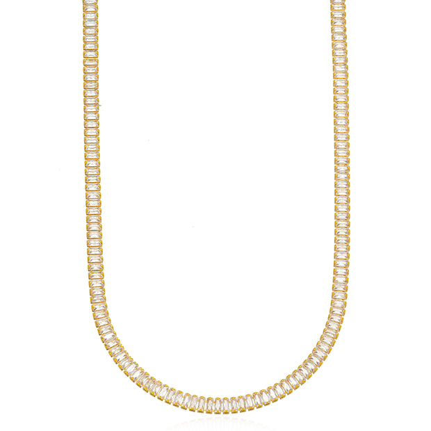 Collar choker cristales baguete