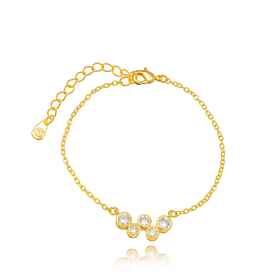 Pulsera trío oro