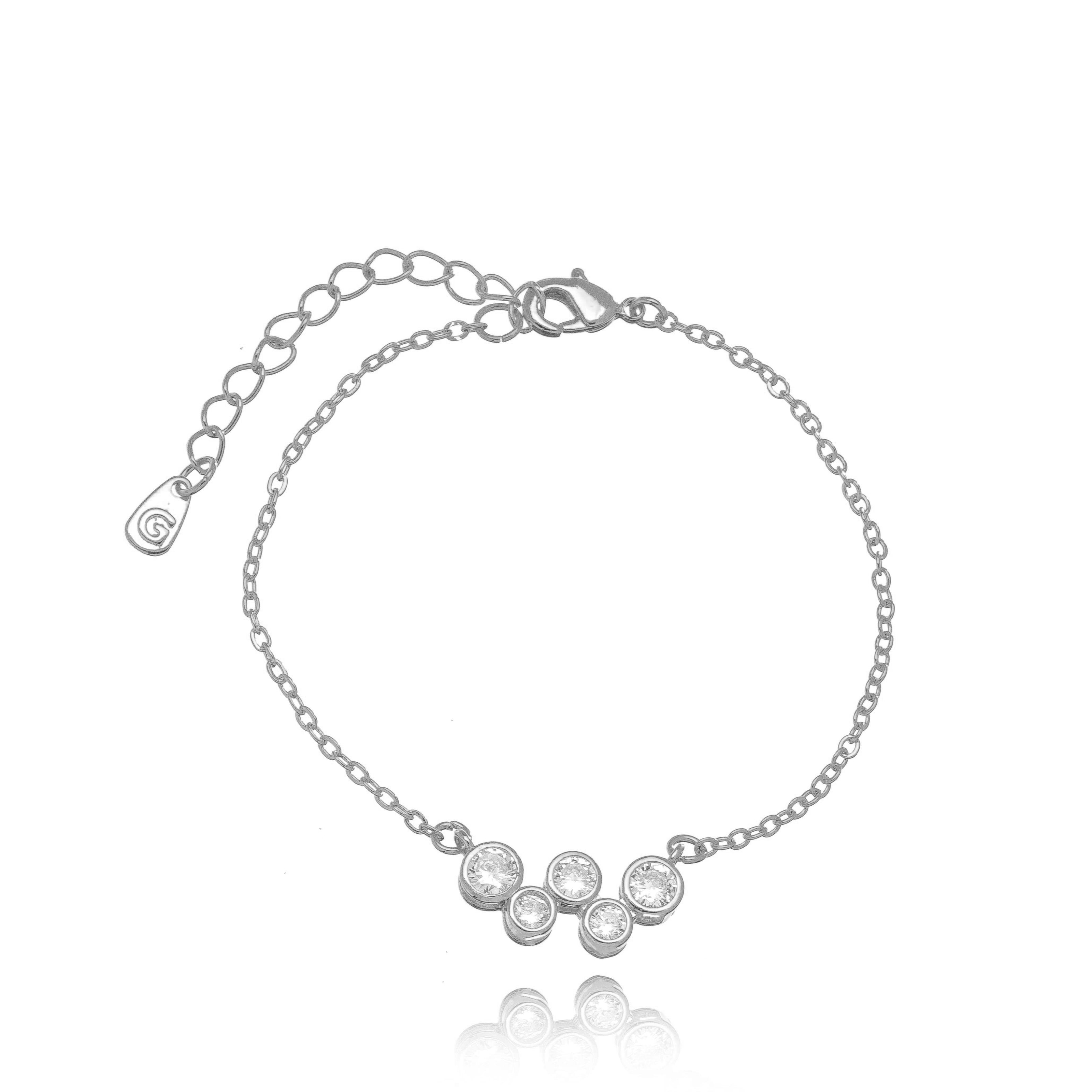 Pulsera trío rodio