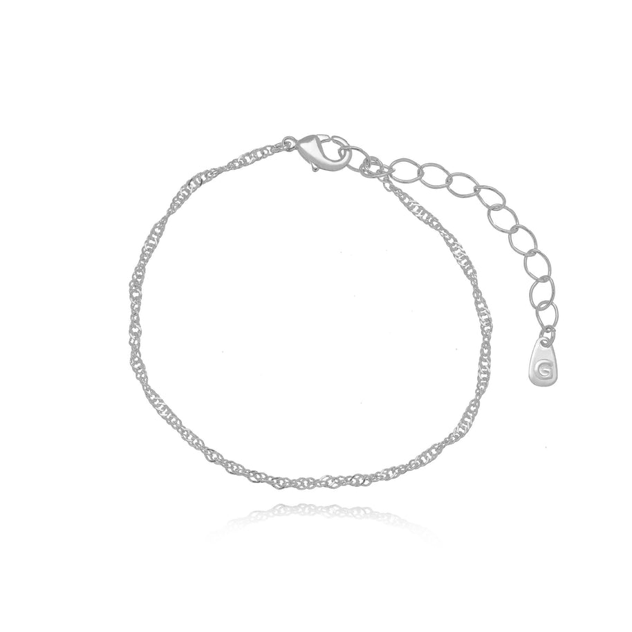 Pulsera trío rodio