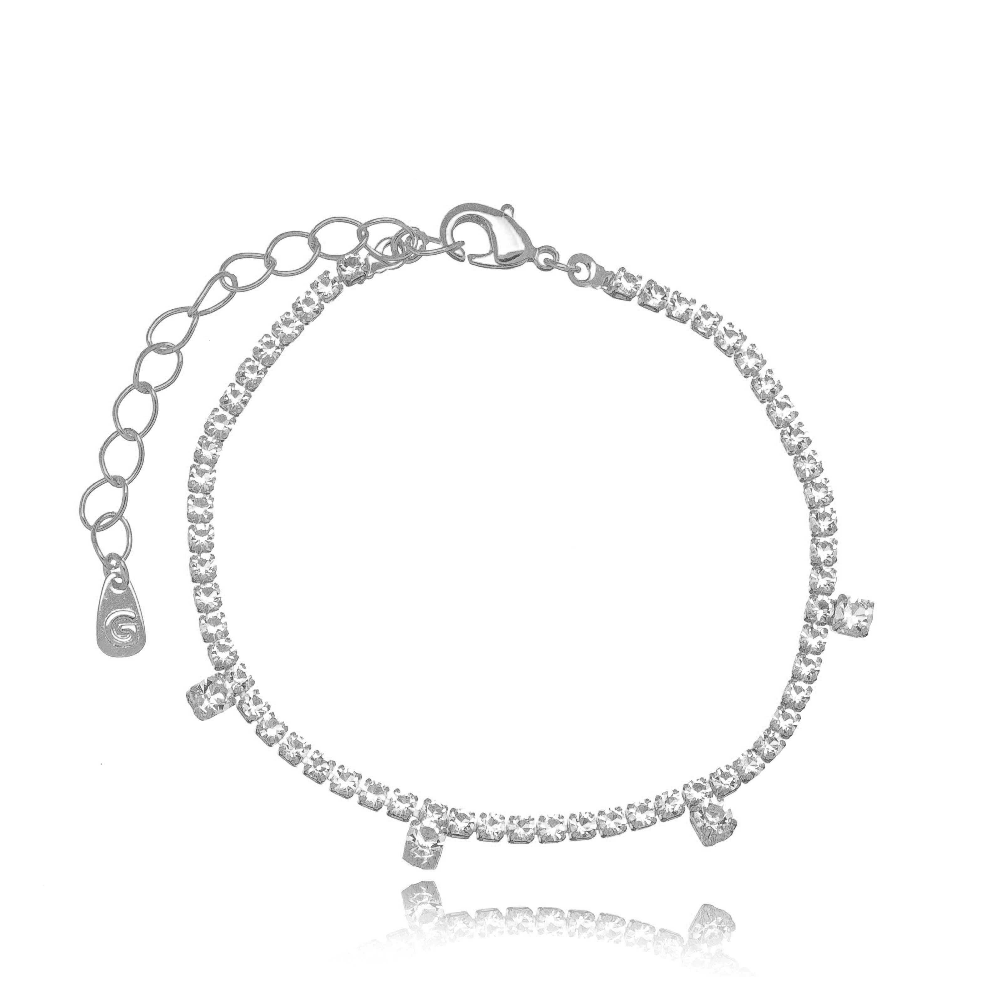 Pulsera trío rodio