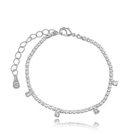 Pulsera trío rodio
