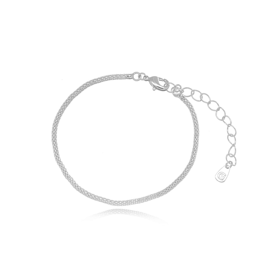 Pulsera trío mix rodio