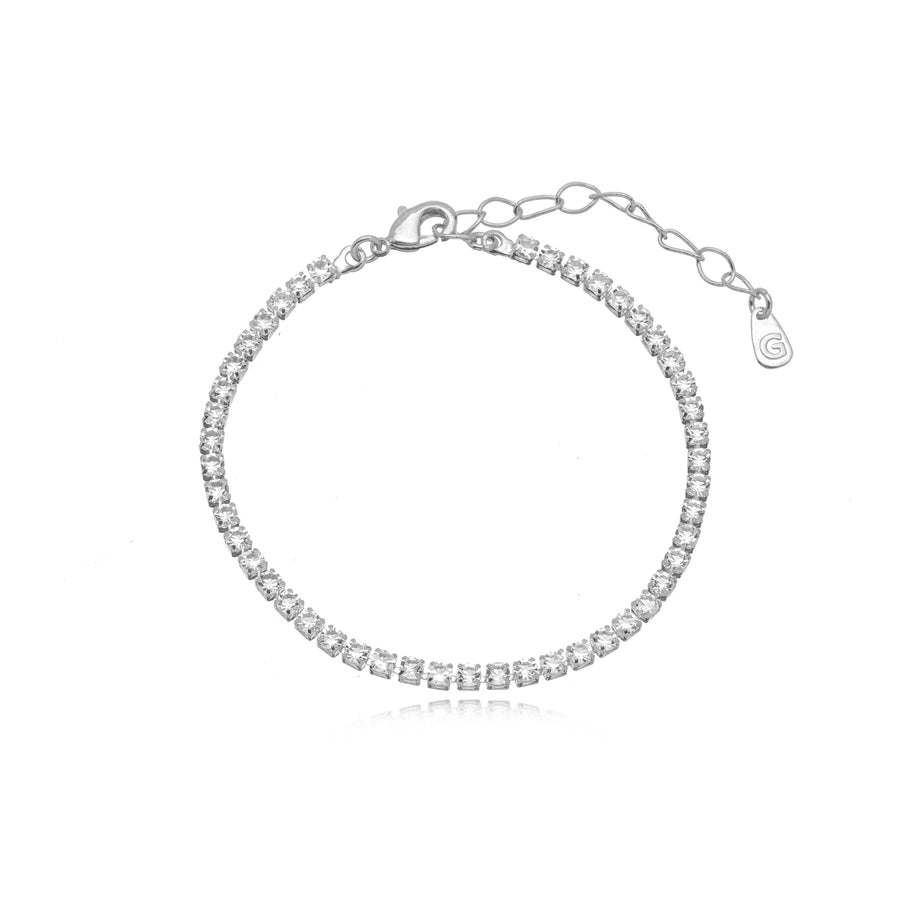 Pulsera trío rodio