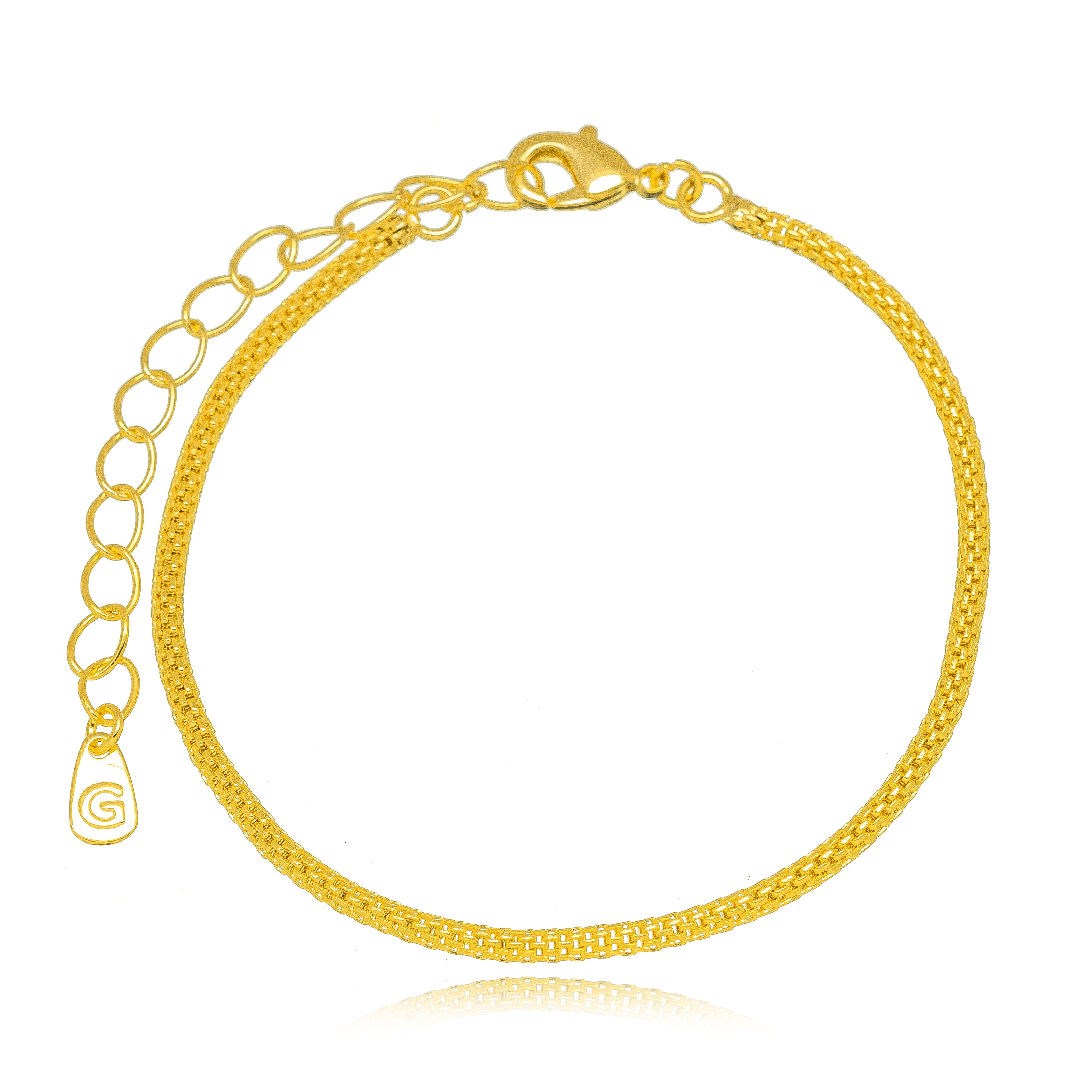 Pulsera trío zirconia oro