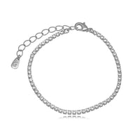 Pulsera trío zirconia rodio