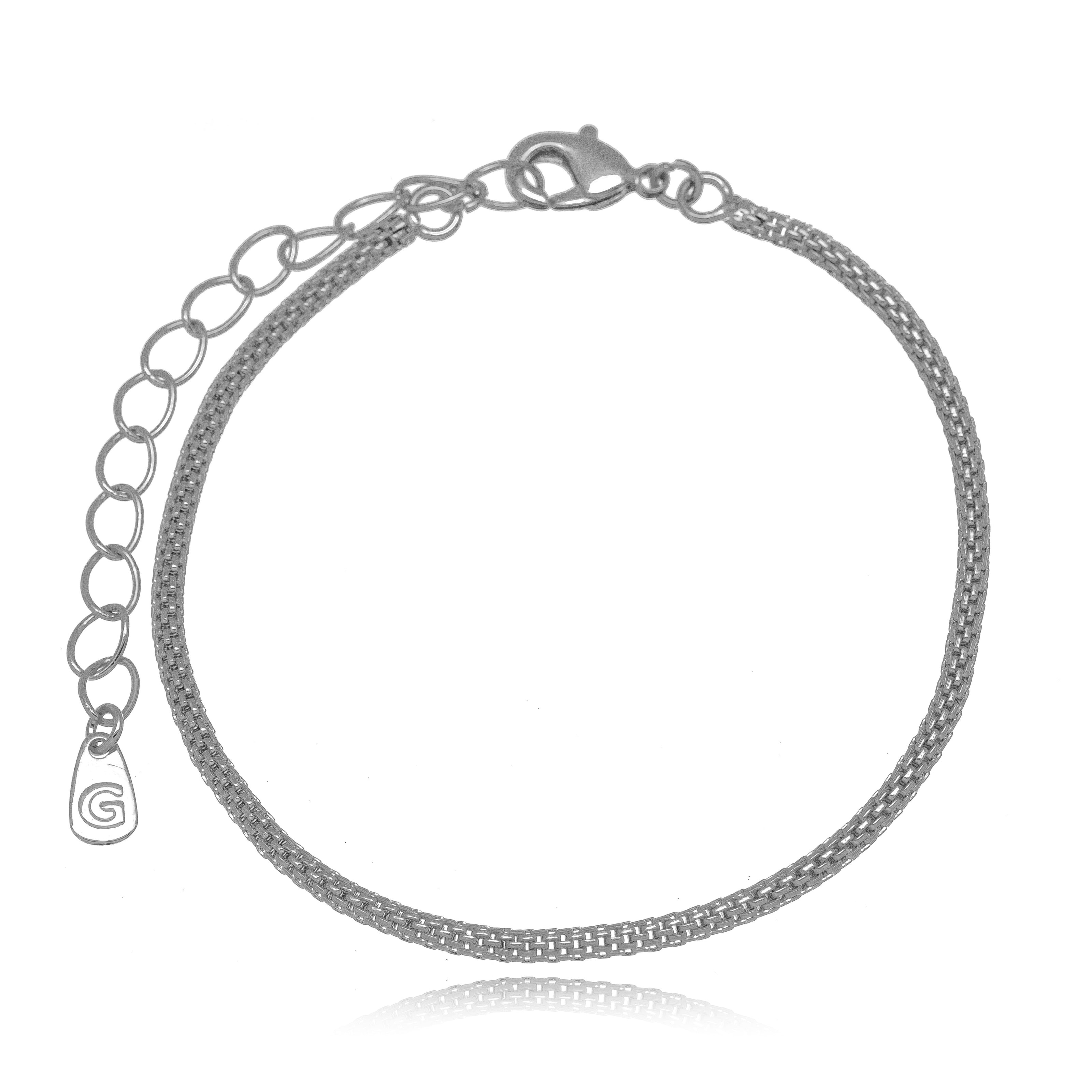 Pulsera trío zirconia rodio