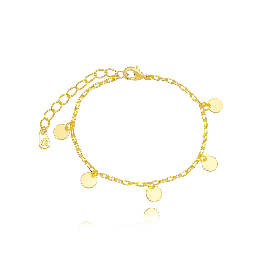 Pulsera trío zirconia oro