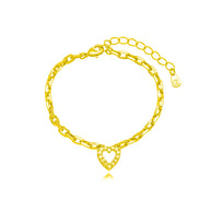 Pulsera trío zirconia oro