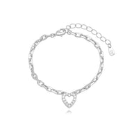 Pulsera trío zirconia rodio
