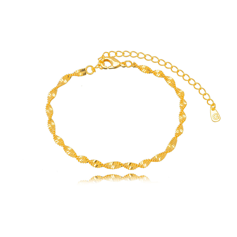 Pulsera singapura oro