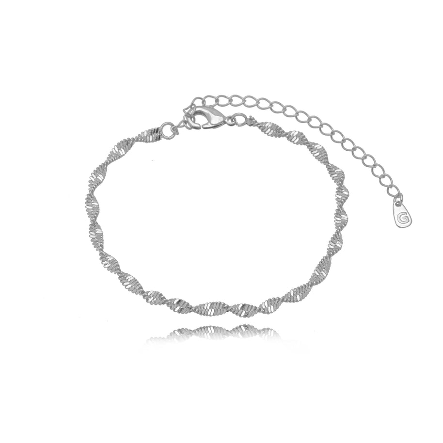 Pulsera singapura rodio