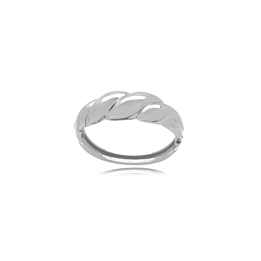 Brazalete trenzado rodio