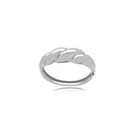 Brazalete trenzado rodio