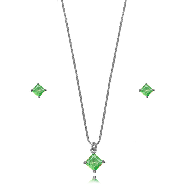 Conjunto cuadrado rodio