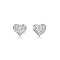 Argolla corazón zirconia rodio