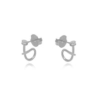 Aro Ear Hook zirconia rodio