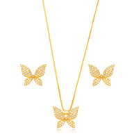 Conjunto mariposa zirconia