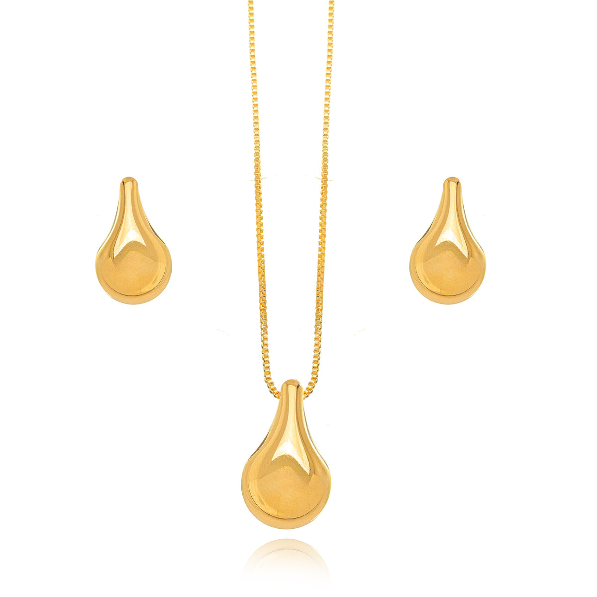 Conjunto gota oro
