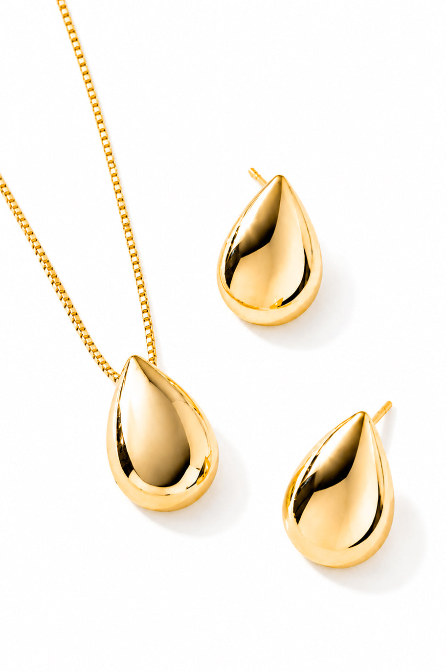 Conjunto gota oro