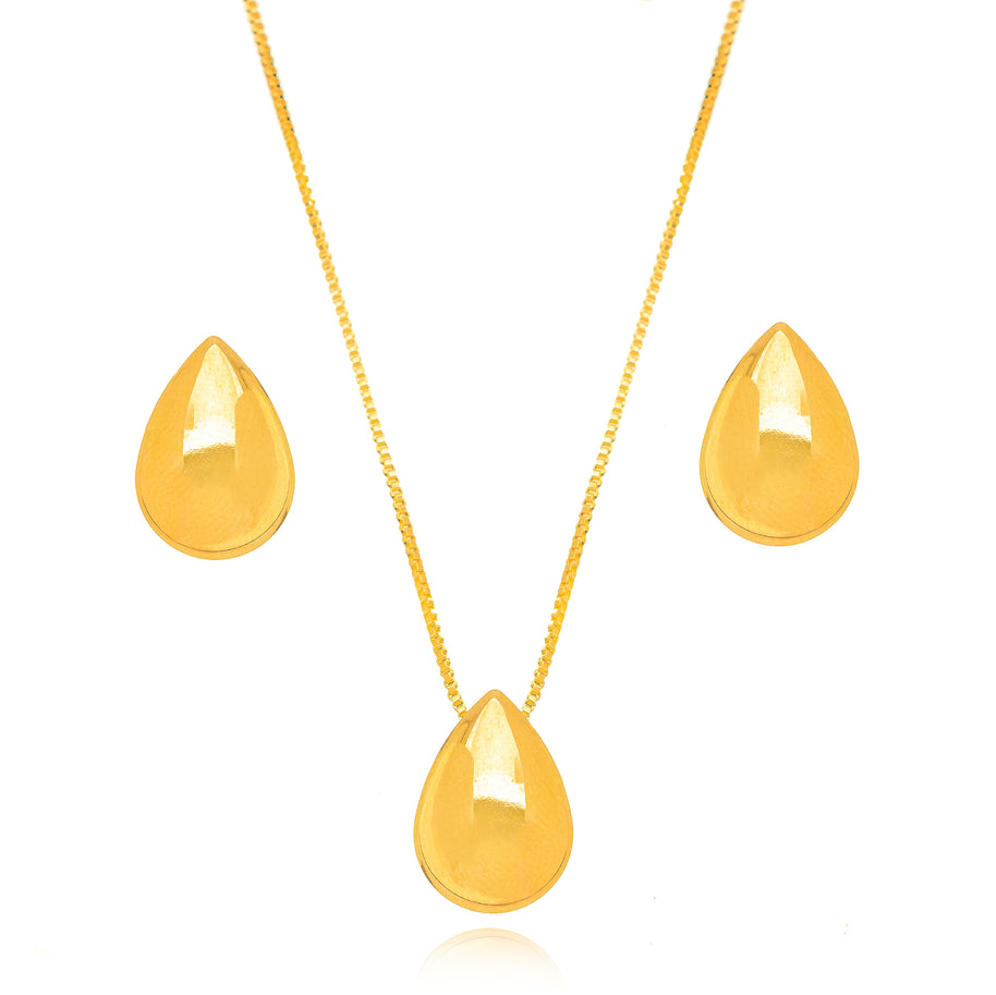 Conjunto gota oro
