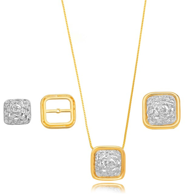 Conjunto cuadrado bicolor
