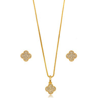Conjunto trébol zirconia