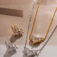 Conjunto corazón cristal