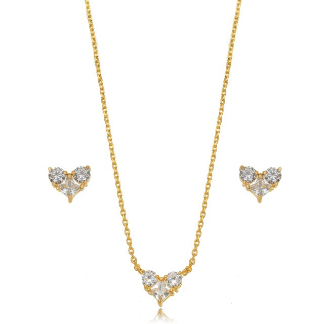 Conjunto corazón cristal