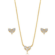 Conjunto corazón cristal