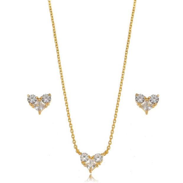 Conjunto corazón cristal