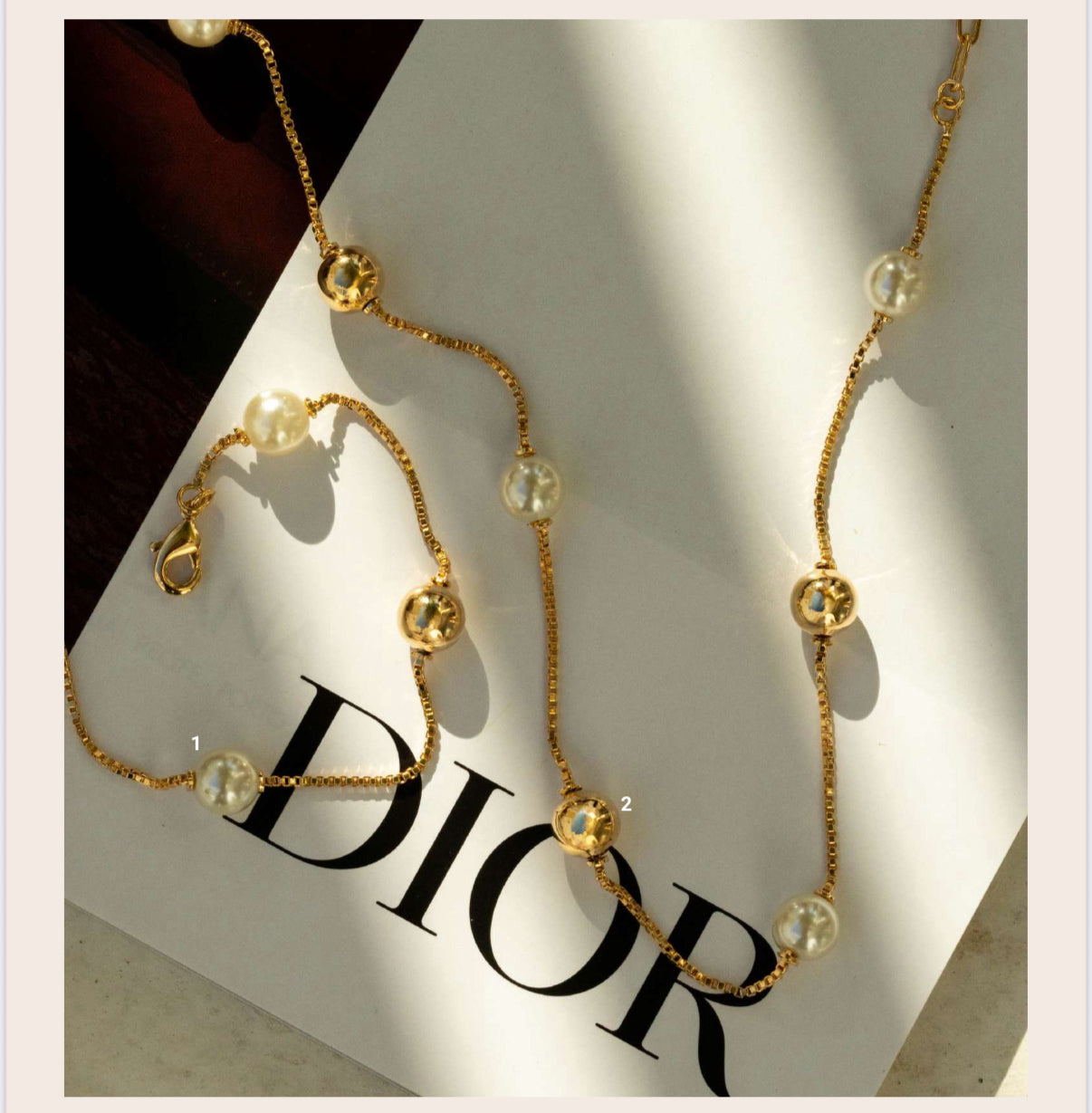 Pulsera esferas y perlas